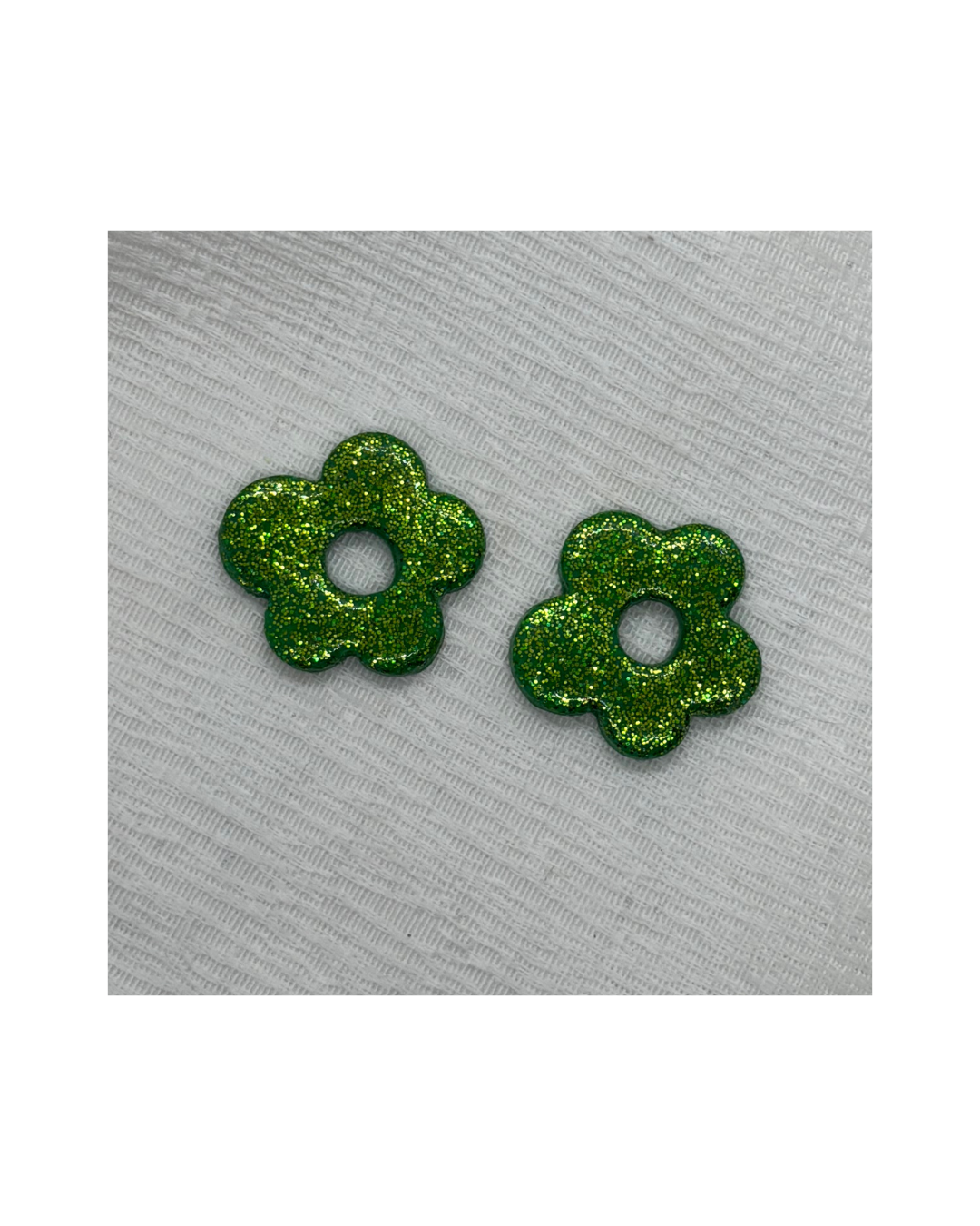 Boucles LOLA (vert à paillettes)