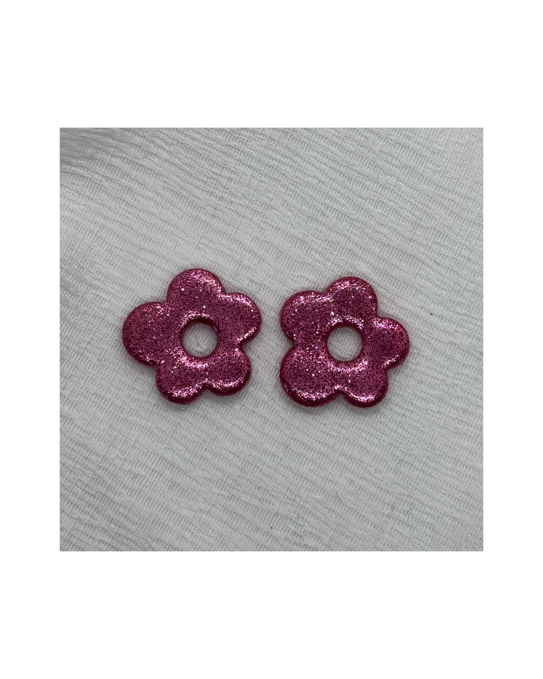 Boucles LOLA (rose foncé à paillettes)