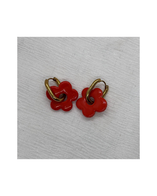 Boucles LOLA (rouge orangé)