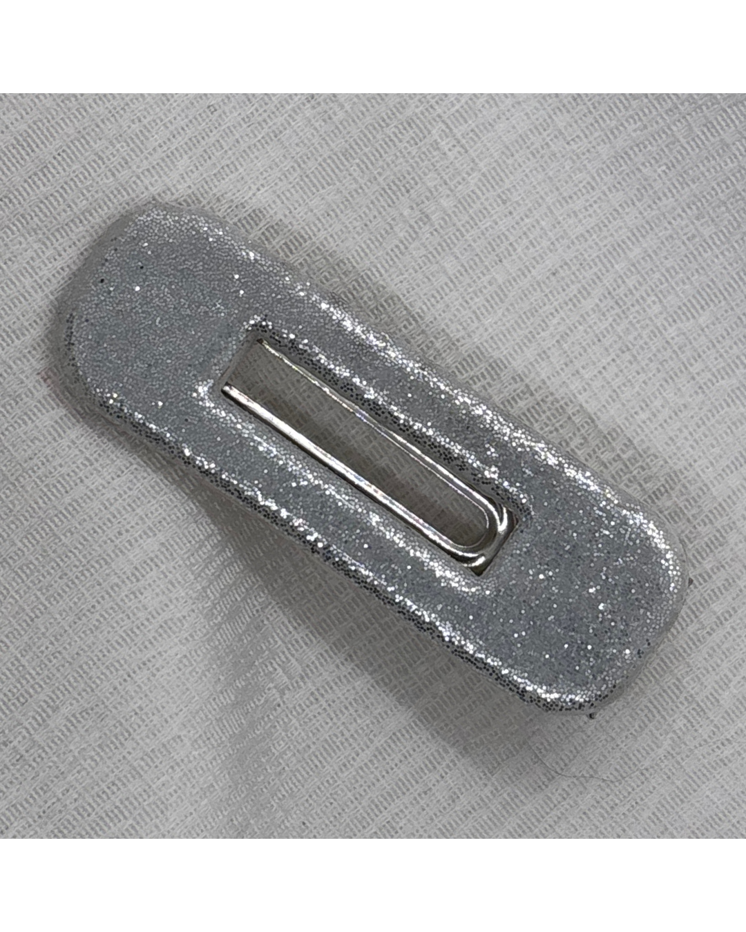Barrette argentée (rectangle)