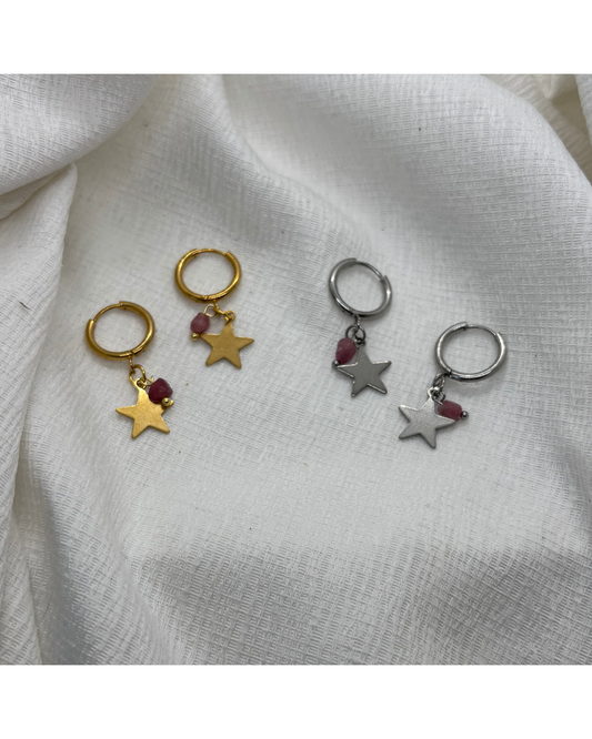 BOUCLES LUNA (rose foncé)