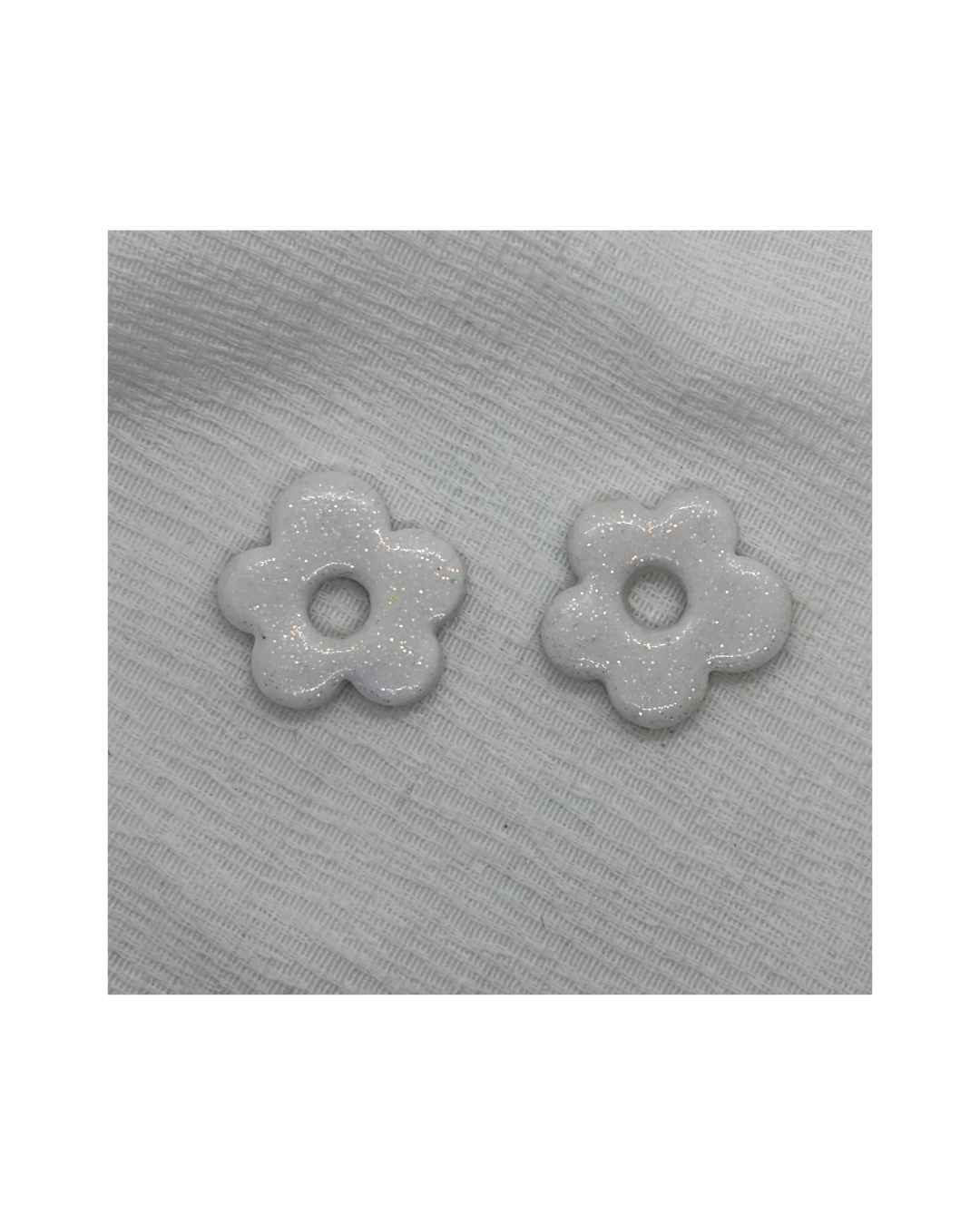 Boucles LOLA (blanc à paillettes)