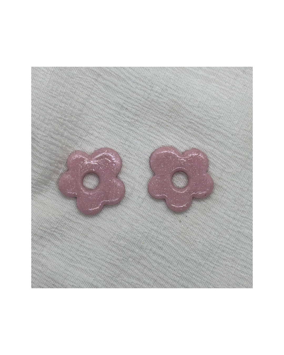 Boucles LOLA (rose clair à paillettes)
