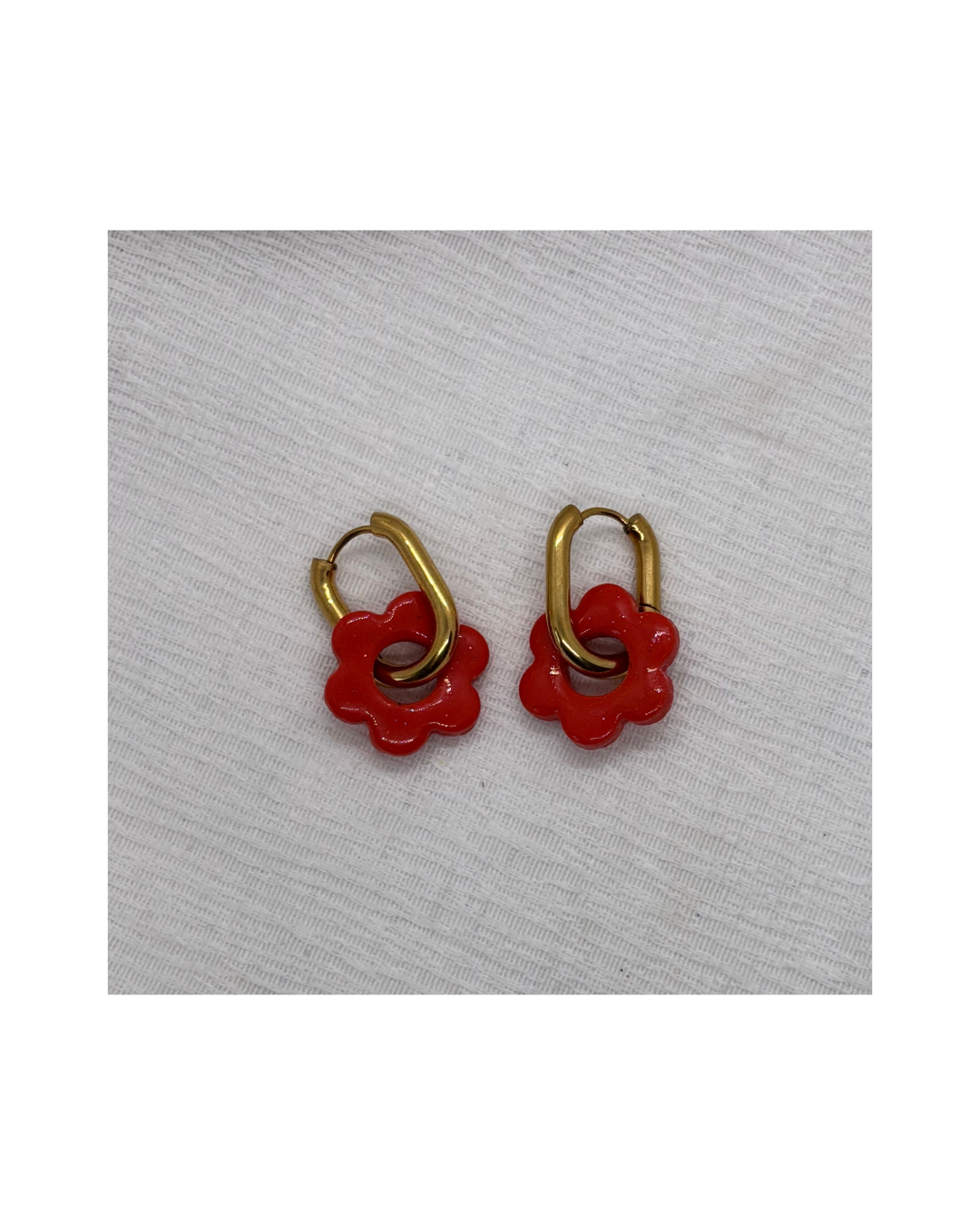 Boucles LINA (rouge orangé)