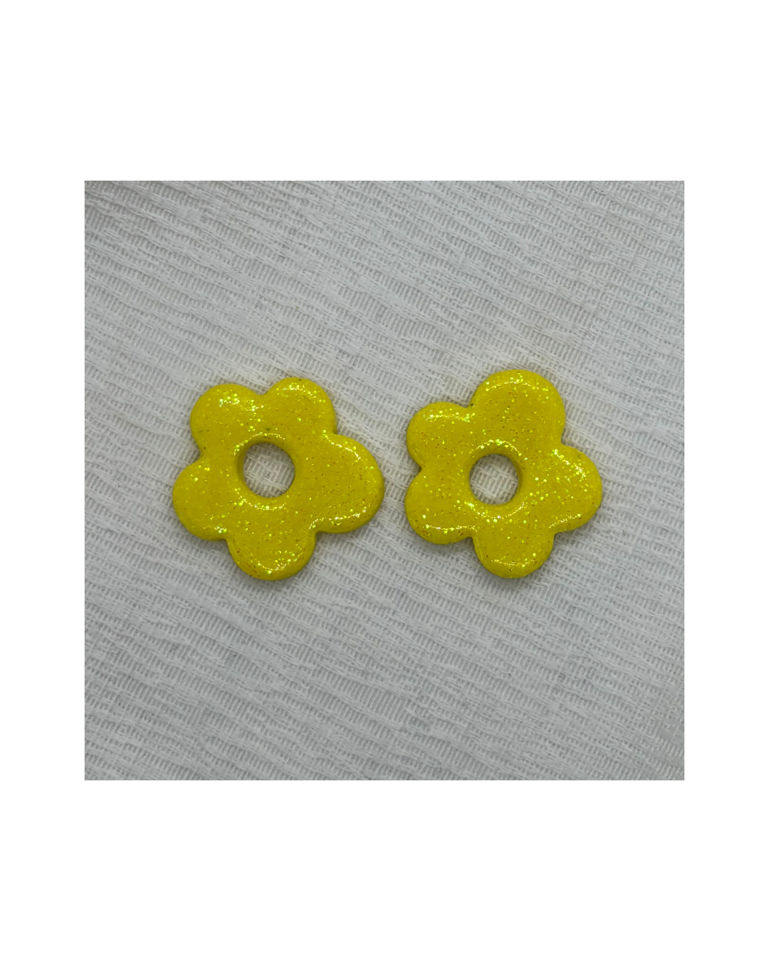 Boucles LOLA (jaune à paillettes )