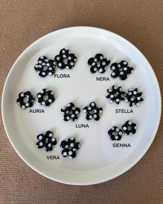 PAMPILLES noires à pois blancs