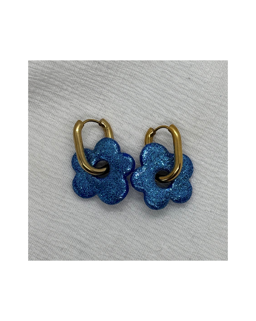 Boucles LOLA (bleu à paillettes)