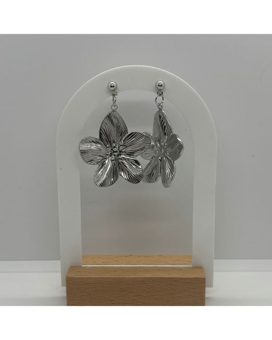 Boucles FLORA (argenté)