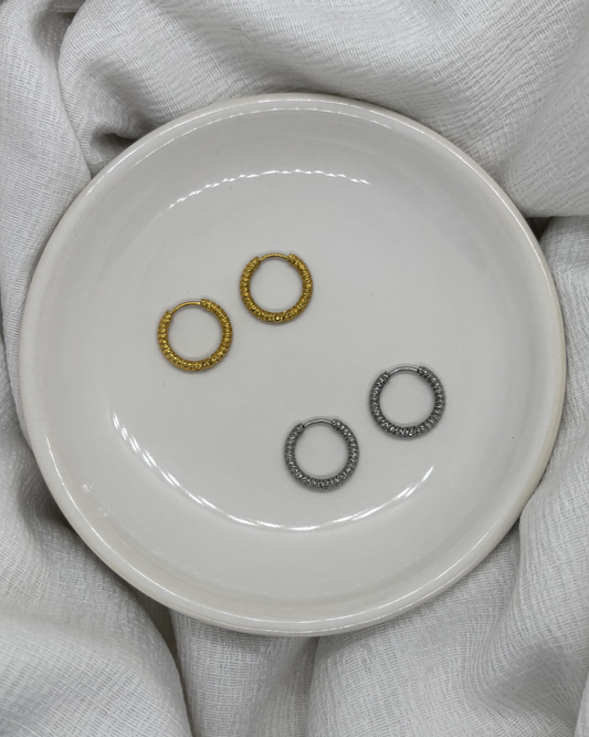 Créoles 12mm martelées