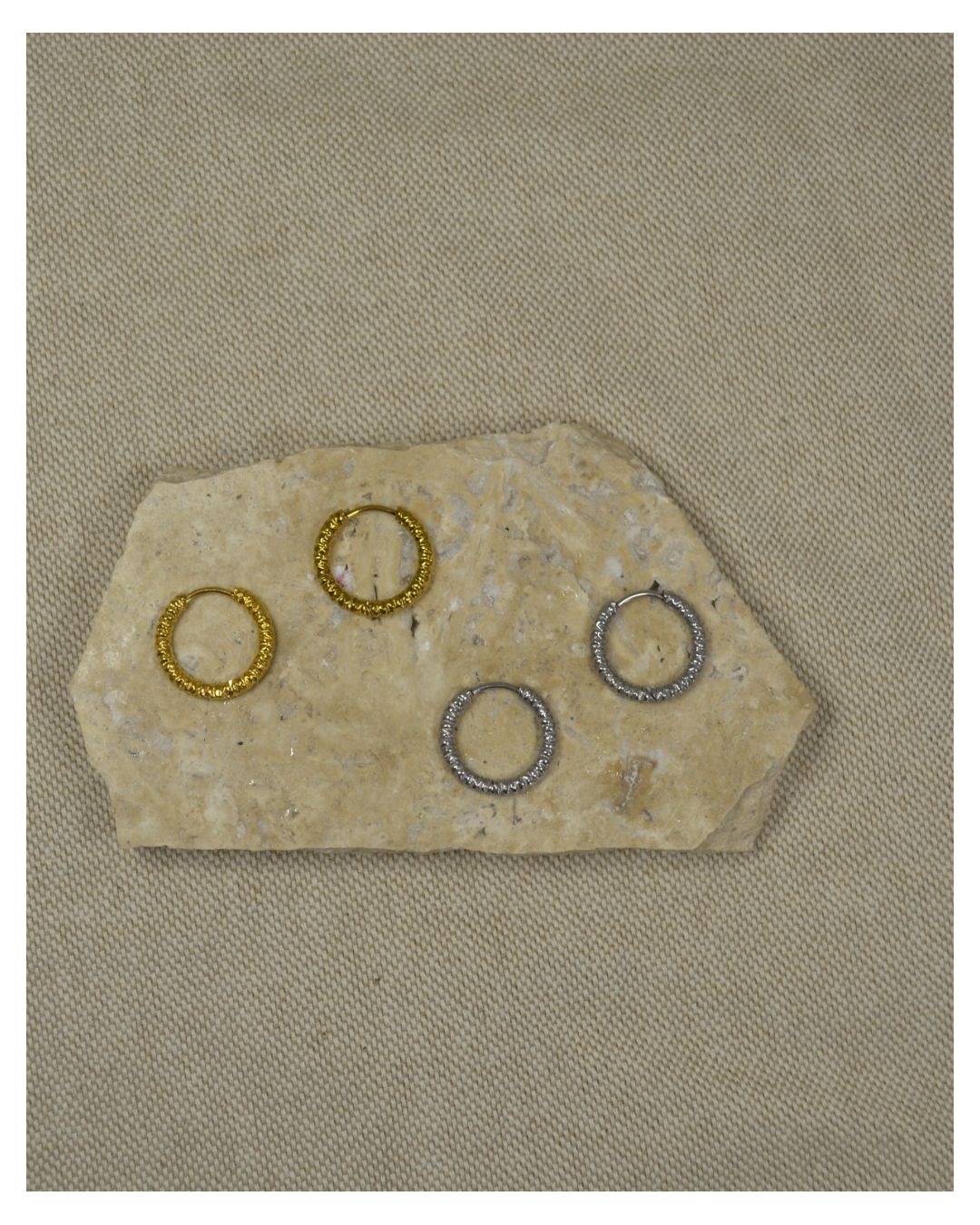 Créoles 12mm martelées