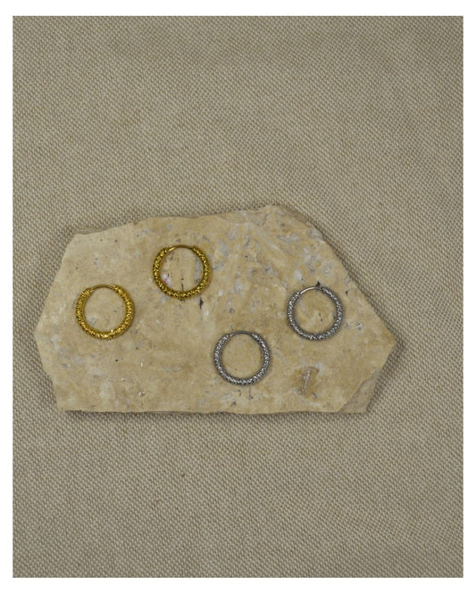 Créoles 12mm martelées